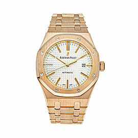 Audemars Piguet Royal Oak 15400OR NEW Rose Gold White Dial