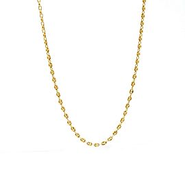 Aurafin 2.5mm Puffed Mariner Link 14k Solid Yellow Gold Chain Necklace 20"