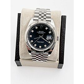 Rolex 126334 Datejust 41 Black Diamond Dial Stainless Steel