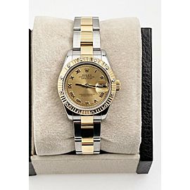 Rolex Ladies Datejust 179313 Diamond Bezel 18K Yellow Gold Steel