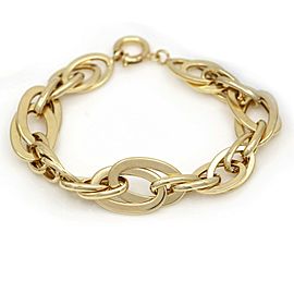 Women's Interlocking Oval Links Bracelet in 14k Yellow Gold