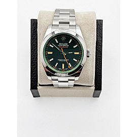 Rolex Milgauss Green Crystal Stainless Steel