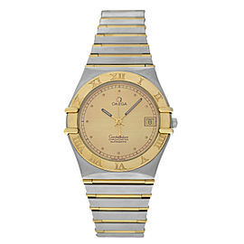 Omega Constellation Chronometer Full Bar Gold Unisex 35MM Automatic See Trough