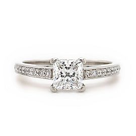 Tiffany & Co GRACE Princess Diamond 0.89 tcw Engagement Ring Diamond Certificate