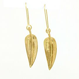 Tiffany & Co. Vintage Angela Cummings Leaf Hook Earrings in 18k Gold