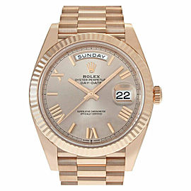 Rolex Day-Date 228235 18K Everose Gold Chocolate Roman Dial New 2021 Nov 40mm