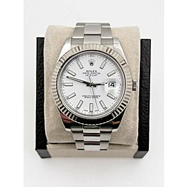 Rolex Datejust 41 White Dial Stainless Steel 2012