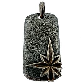 David Yurman Sterling Silver North Star Collection Dog Tag Pendant