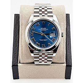 Rolex Datejust 41 Blue Roman Stainless Steel