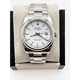 Rolex Datejust White Dial Stainless Steel