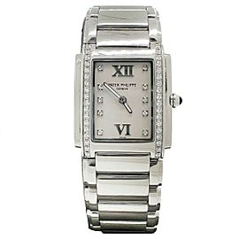 Patek Philippe Twenty White Dial Stainless Steel Ladies Watch