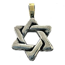 David Yurman 18k Yellow Gold Sterling Silver Star of David Pendant