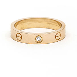 Cartier Narrow Love Band Ring with a Diamond in 18k Rose Gold