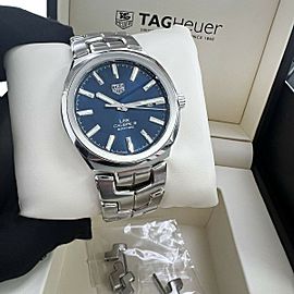 Tag Heuer Link Calibre 5 41mm Blue Dial Stainless Steel Watch