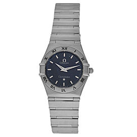 Omega Constellation Ladies Stainless Steel 25MM Quartz Grey Dial Watch