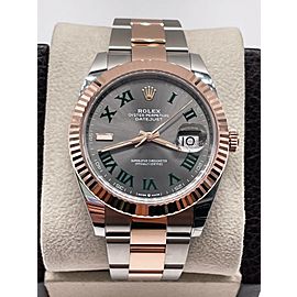 Brand New Rolex Datejust 41 Wimbledon Everose Gold Steel