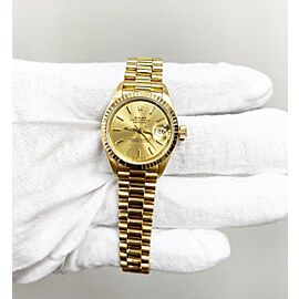 Rolex Ladies President Datejust 69178 Champagne 18K Yellow Gold