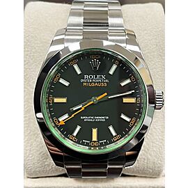 Rolex Milgauss 116400GV Green Crystal Stainless Steel