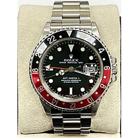 Rolex GMT Master II Fat Lady 16760 Black Red Coke Stainless Steel