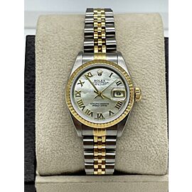 Rolex Ladies Datejust 79173 Mother of Pearl Dial 18K Yellow Gold Steel