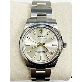 Rolex Oyster Perpetual Silver Dial Midsize Steel