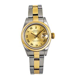 Rolex Datejust 79163 18k Two-Tone Automatic Ladies Watch Champagne Dial 26mm