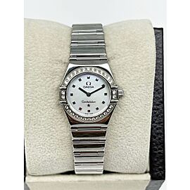 Omega Ladies Constellation Stainless Steel Diamond Bezel MOP Dial