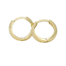 Women's Small Hoop Hinged Earrings in 14k Yellow Gold