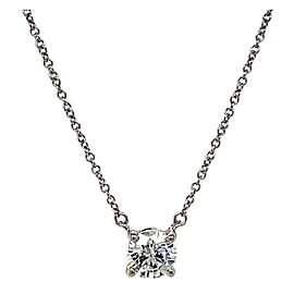 Tiffany & Co Round Diamond 0.67 cts H VS2 Solitaire Necklace in Platinum