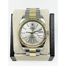 Rolex 126333 Datejust 41 Silver Dial 18K Yellow Gold Stainless Steel