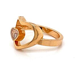 Chopard Happy Diamond 18k Rose Gold Double Heart Ring