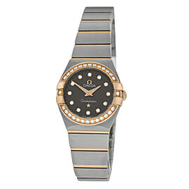 Omega Constellation Diamond 18K Gold Steel 24MM Quartz Watch