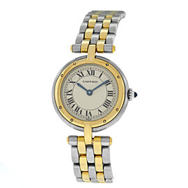 Cartier Panthere Vendome Two Row 18K Gold Steel Ladies Quartz 24MM Watch