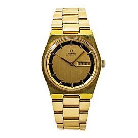 Omega Vintage Automatic Yellow Gold Plated Day-Date Men's Watch