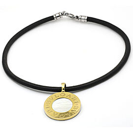 Women's Bvlgari Mother of Pearl Onyx Reversible Pendant Choker Necklace