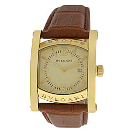 BVLGARI Assioma 18k Yellow Gold Date 30MM Quartz Men Watch