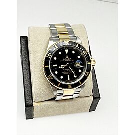 Rolex 2006 Submariner 16613 Black Dial 18K Yellow Gold Steel