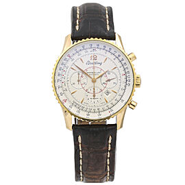 Men's Breitling Montbrilliant Automatic Chronograph Watch 18k Rose Gold