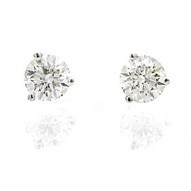 Women's Martini Diamond Stud Earring in 18k White Gold