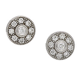 Women's Milgrain Diamond Stud Earrings