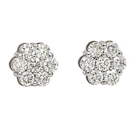 Women's Diamond Cluster Earrings