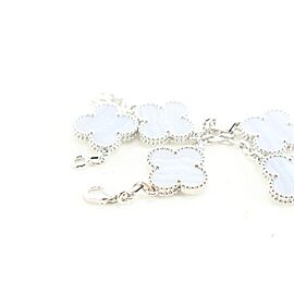 Van Cleef & Arpels Chalcedony Alhambra 5-Motif Bracelet White Gold