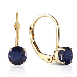 1.2 CTW 14K Solid Gold Blue Hue Sapphire Earrings