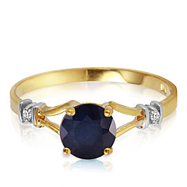 1.02 CTW 14K Solid Gold Purge Your Soul Sapphire Diamond Ring