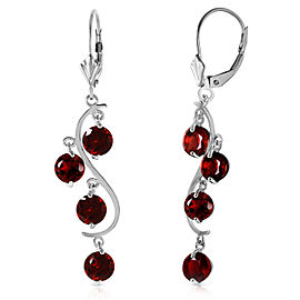 4.95 CTW 14K Solid White Gold No Fault Of Mine Garnet Earrings