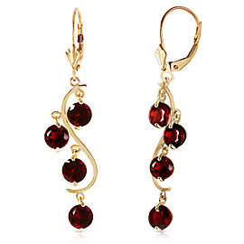 4.95 CTW 14K Solid Gold Grape Garnet Earrings