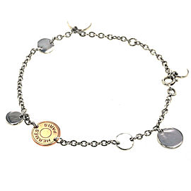 HERMES 925 Silver And 18k Pink Gold Bracelet LXGBKT-753