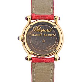 Chopard Happy Sport Pink Diamond Ruby Gold Watch