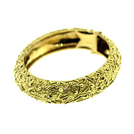 18K Yellow Gold Signed Bangle Bracelet