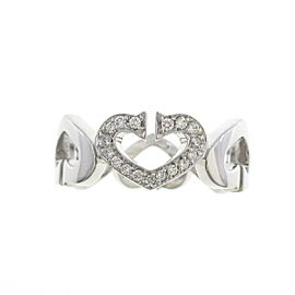 Cartier 18K White Gold C Heart 1P Ring LXGYMK-659